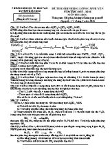 Đề thẩm định học sinh giỏi cấp huyện Hóa học lớp 8 (Có đáp án) - Năm học 2015-2016 - Phòng GD & ĐT Thiệu Hóa